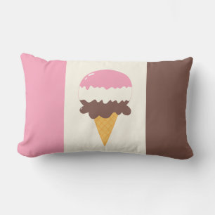 Neapolitan Ice Creme Cone Lendenkissen