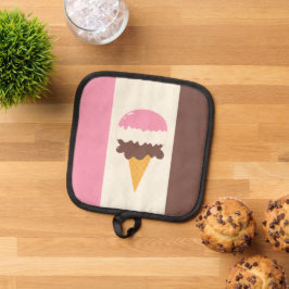 Neapolitan Ice Creme Cone Topflappen