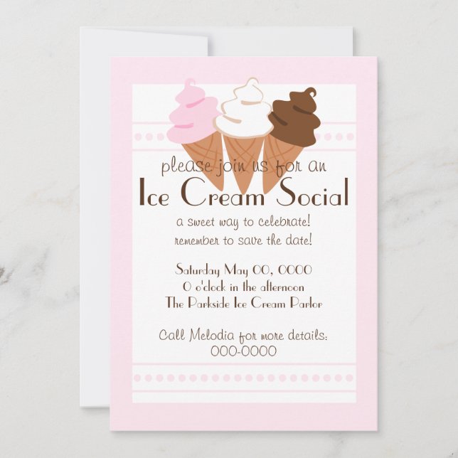 Neapolitan Ice Creme Tro Save The Date (Vorderseite)