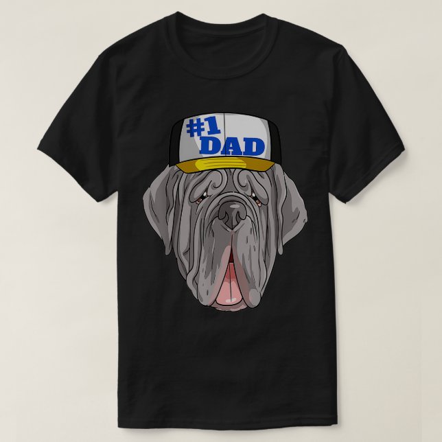 Neapolitan Mastiff #1 Dad Father's Day  T-Shirt (Design vorne)