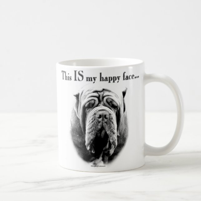 Neapolitan Mastiff Happy Face Kaffeetasse (Rechts)