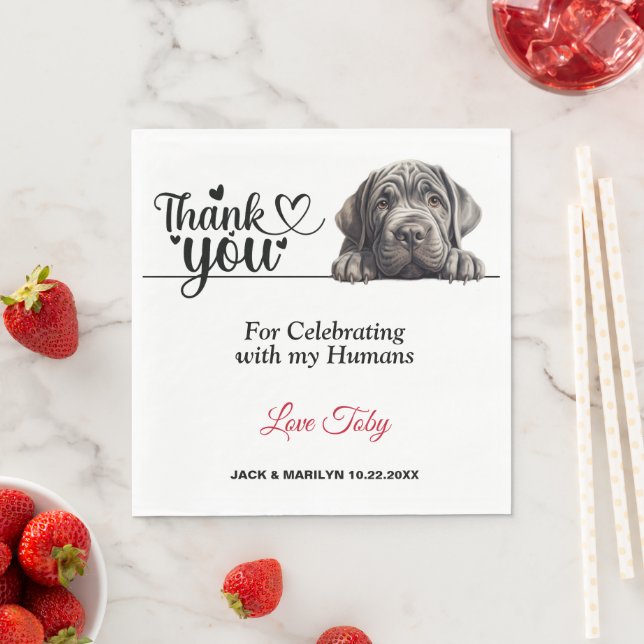 Neapolitan Mastiff Paper Napkins Serviette (Beispiel)