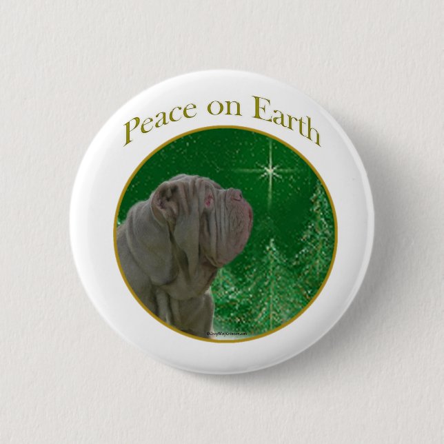 Neapolitan Mastiff Peace Button (Vorderseite)