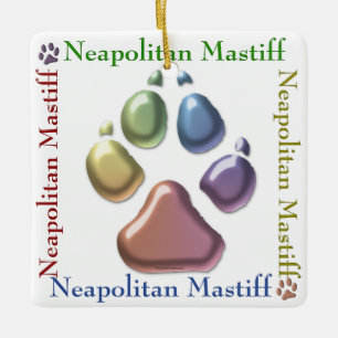 Neapolitan Mastiff Square Keramikornament