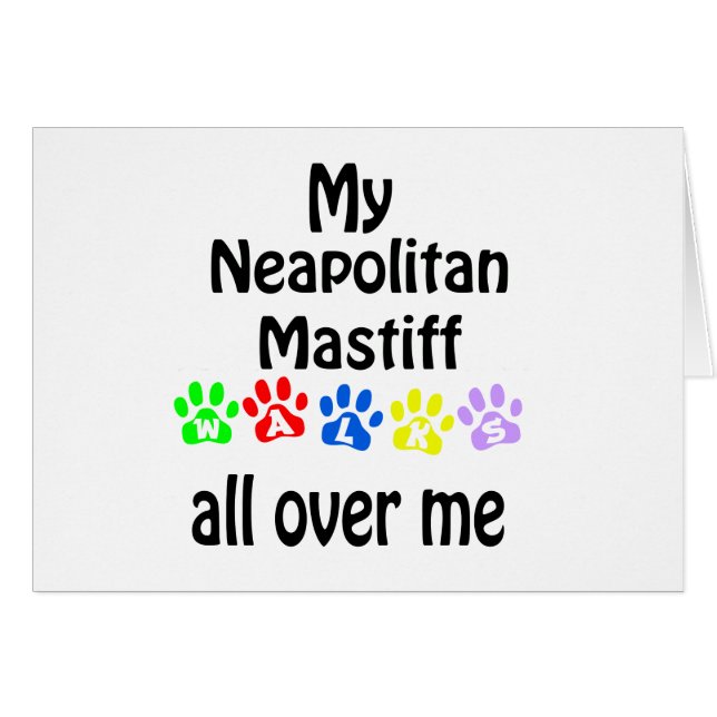 Neapolitan Mastiff Walks Design (Vorderseite (Horizontal))