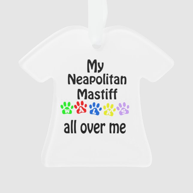 Neapolitan Mastiff Walks Design Ornament (Vorderseite)