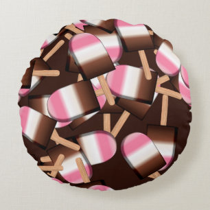 Neapolitane Eiscreme-Bars 2-RUNDE-PILLOW Rundes Kissen