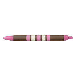 Neapolitane Füllfederhalter (braun, rosa und creme Kugelschreiber