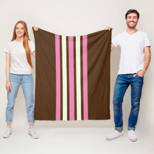 Neapolitane Krustendecke (braun, rosa & creme) Fleecedecke