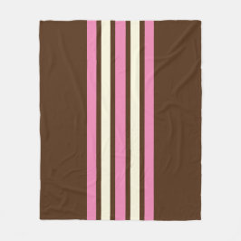 Neapolitane Krustendecke (braun, rosa & creme) Fleecedecke