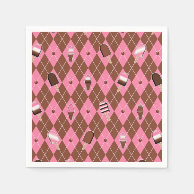 Neapolitane Stickers Raute PAPER PARTY NAPKINS Serviette (Vorderseite)