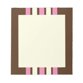 Neapolitaner Notepad (braun, rosa und creme) Notizblock