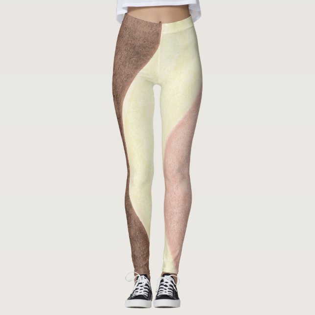 Neapolitanische Eiscreme Leggings (Vorderseite)