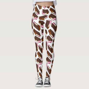 Neapolitanische Eissandwiches Nahtloses Muster Leggings