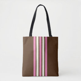 Neapolitanische Tote-Tasche (braun, rosa und creme Tasche