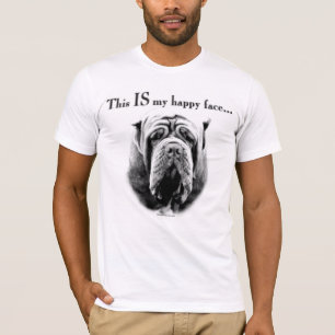 Neapolitanischer Mastiff-glückliches Gesicht T-Shirt