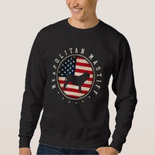 Neapolitanischer Mastiff USA-Flagge 4. Juli Hundem Sweatshirt