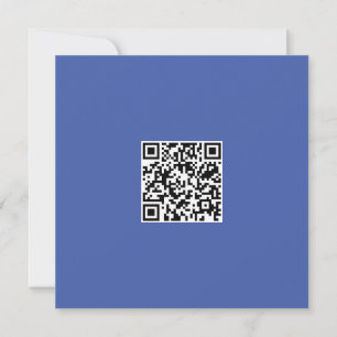 Neat Blue Monochrome Modern Vibe QR Code Karte