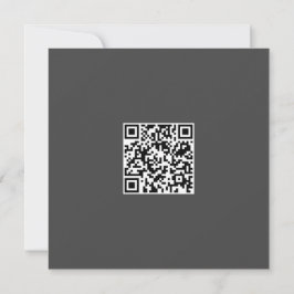 Neat Gray Monochrome Modern Vibe QR Code Karte