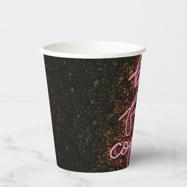 Nebel aber zuerst, Kaffeepapiertasse Pappbecher (Vorderseite)