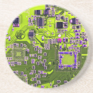Nebel an der Netzplatine des Computergeek Getränkeuntersetzer