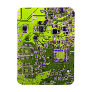 Nebel an der Netzplatine des Computergeek Magnet