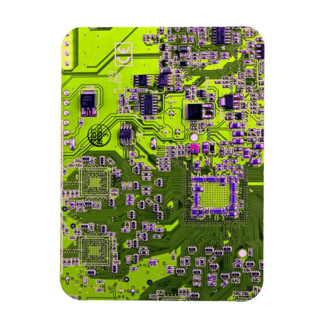 Nebel an der Netzplatine des Computergeek Magnet (Vertikal)