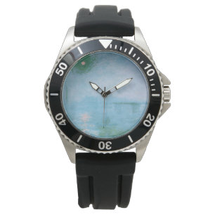 Nebel an der Themse (von Claude Monet) Armbanduhr
