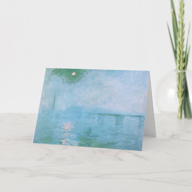 Nebel an der Themse (von Claude Monet) Grüße Karte (Vorderseite)