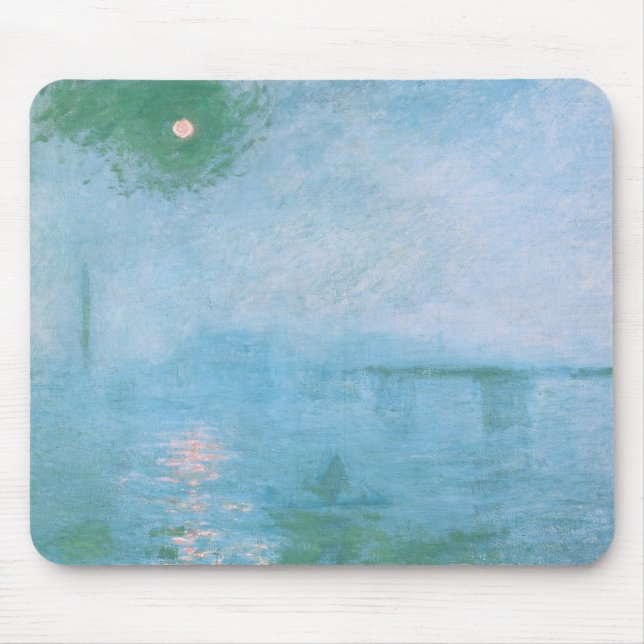 Nebel an der Themse (von Claude Monet) Mousepad (Vorne)