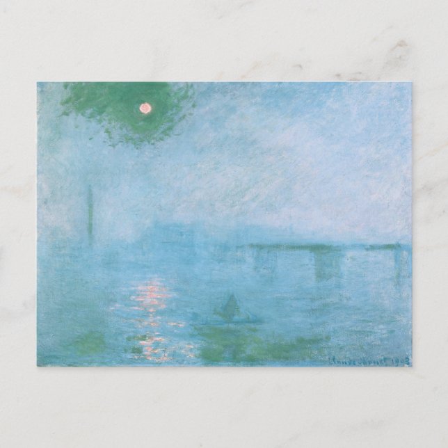 Nebel an der Themse (von Claude Monet) Postcard Postkarte (Vorderseite)