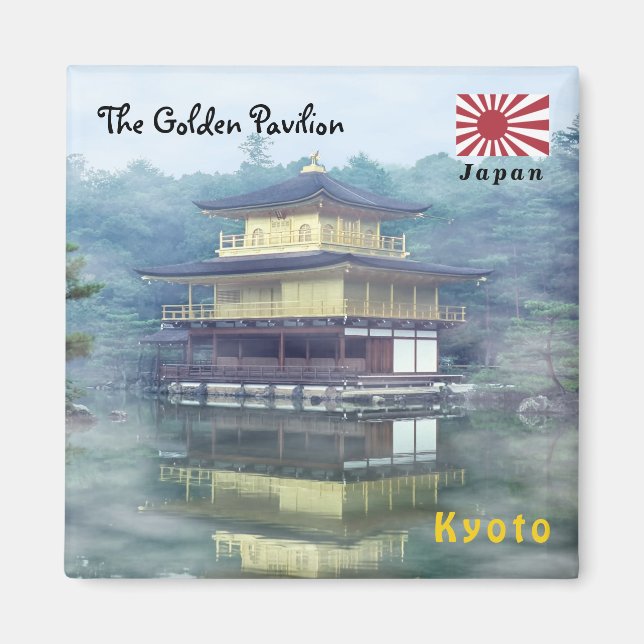 Nebel auf dem Golden Pavillon Magnet (Vorne)