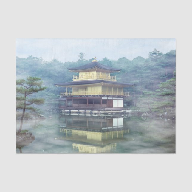 Nebel auf dem Golden Pavillon Seidenpapier (Vorderseite)