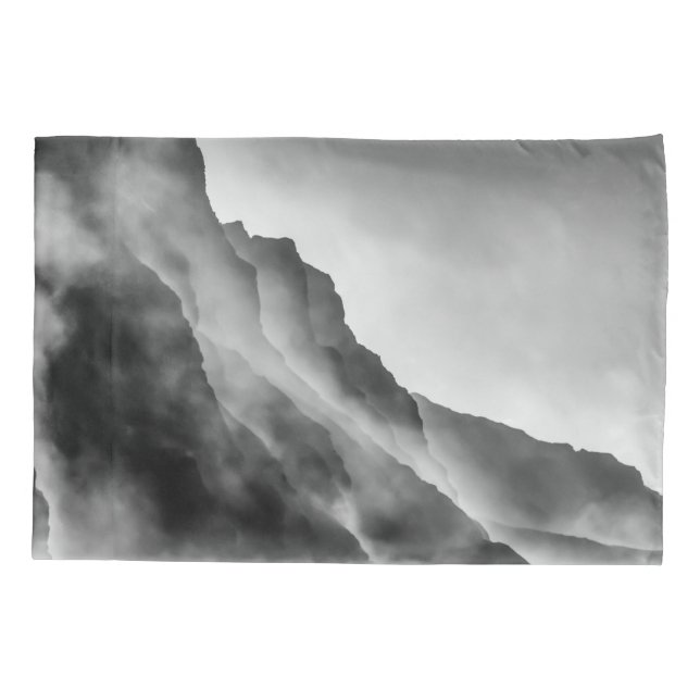 Nebel auf den Felsen Kissenbezug (Rückseite)