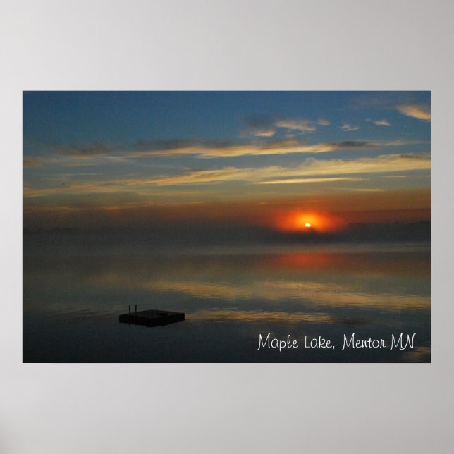 Nebel auf Maple Lake Poster (Vorne)