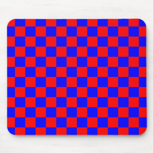 Nebel Blau und Rot Checkerboard Vintag Mousepad