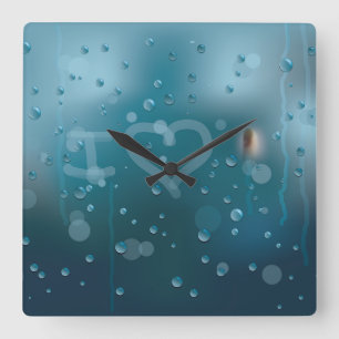 Nebel der Liebe Quadratische Wanduhr