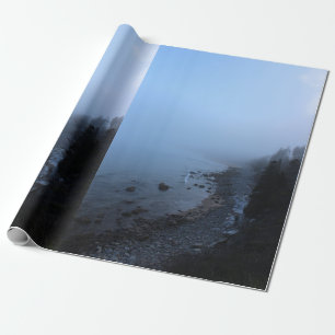 Nebel, der über Ingonish Strand vereinbart Geschenkpapier