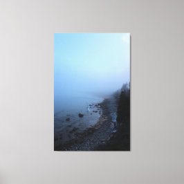 Nebel, der über Ingonish Strand vereinbart Leinwanddruck