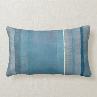 "Nebel-" graues und blaues abstraktes Kunst-Kissen Lendenkissen