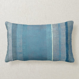 "Nebel-" graues und blaues abstraktes Kunst-Kissen Lendenkissen