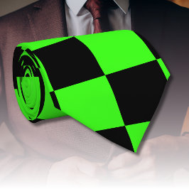 Nebel-grünes schwarzes Karton Vintag Krawatte