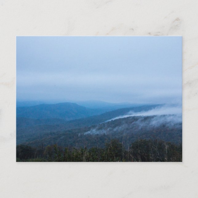 Nebel im Shenandoah-Nationalpark, Virginia Postkarte (Vorderseite)