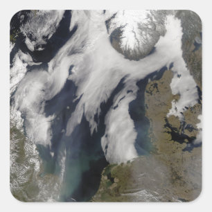 Nebel in der Nordsee Quadratischer Aufkleber