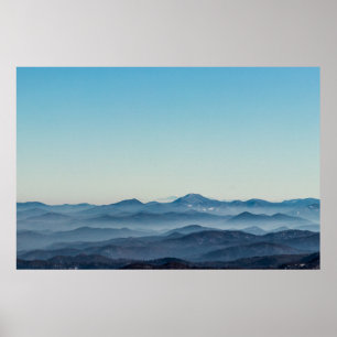 Nebel, Schichten, Hügel und Berge Poster