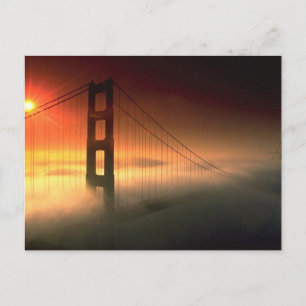 Nebel Shrouded Golden Gate Postkarte