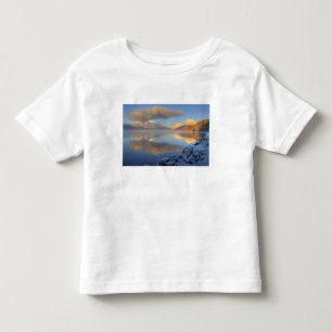 Nebel steigt vom Lake McDonald an einem sehr kalte Kleinkind T-shirt