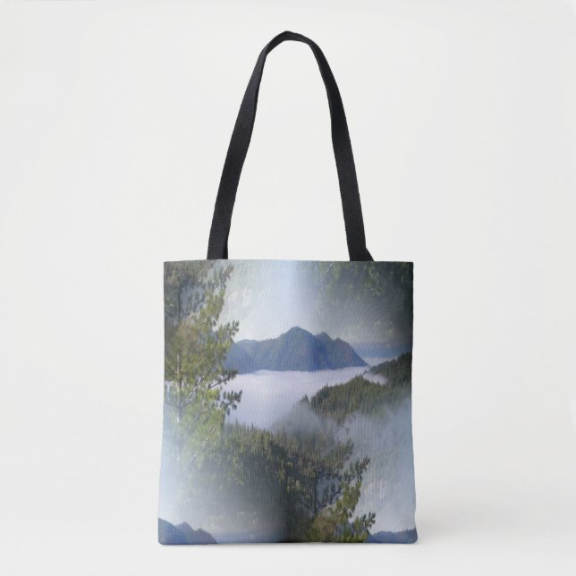 Nebel über den Bergen... Tasche (Vorderseite)