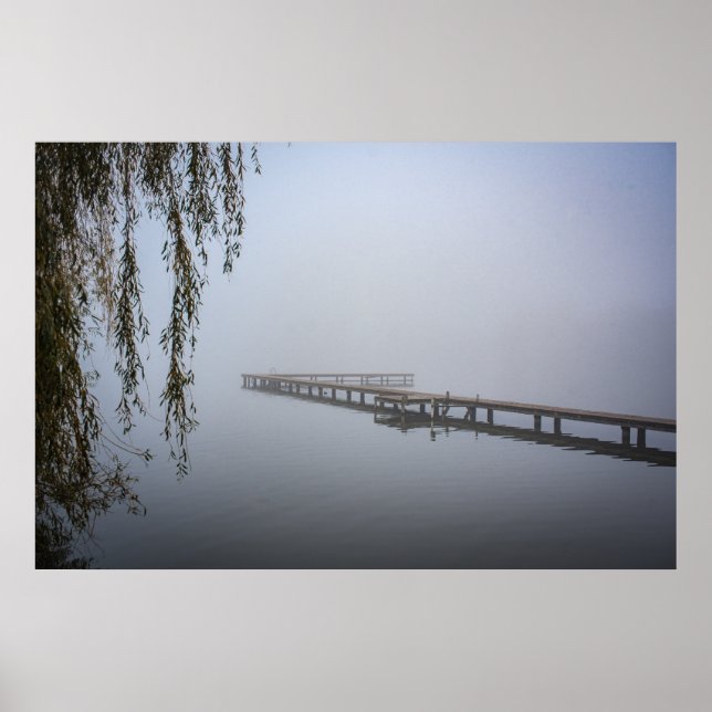 Nebel über der Mole Poster (Vorne)