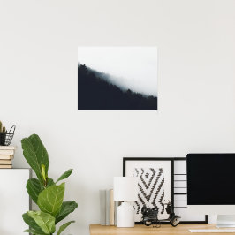Nebel über Diagonalschichten Poster